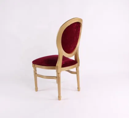 Antique design louis dining chair resin stackable banquet