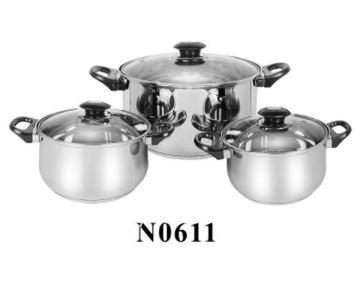 6pcs stainless steel cookware set