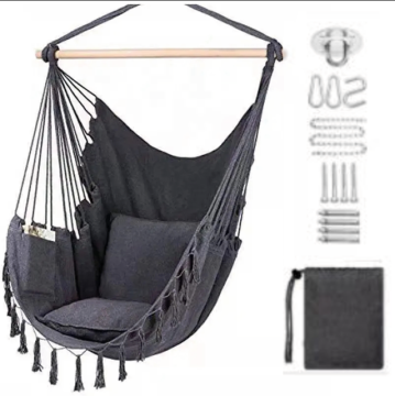 100x130 cm 320G Polyester -Cotton Hammock Hammock con due cuscini - motore di ricerca completo