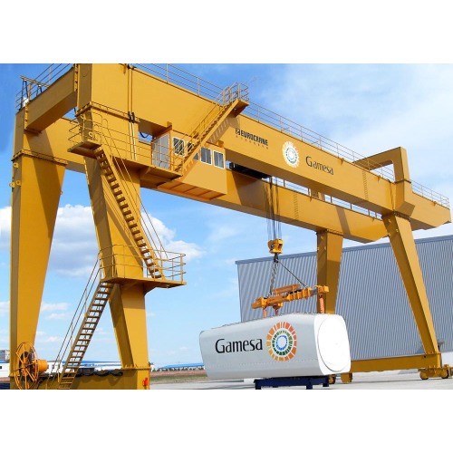 Long Cantilever Rail Mounted Double Girder Gantry Crane