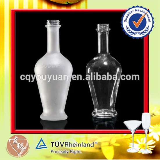 White Frosted 300ML Foaming Pump Bottle Clear Glass Bottles With Screw Cap 330ML