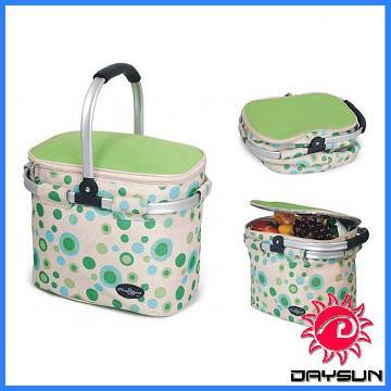 Flat-top foldable Aluminum Framed Shopping Basket