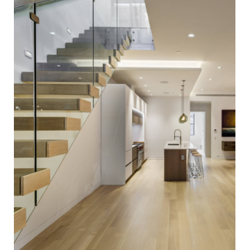 MS2025 مفهوم الدرج الخشبي العائم الأنيق