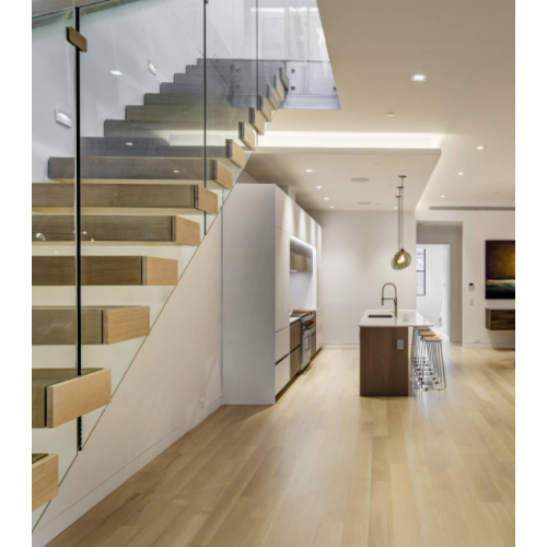 MS2025 مفهوم الدرج الخشبي العائم الأنيق