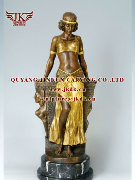 bronze figure gold lion animal sculpture or statue of a man