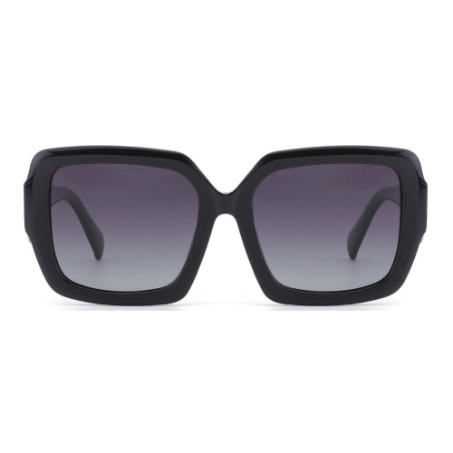 女性向けのBelieye Black Acetate偏光サングラス