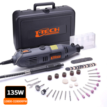 In Stock: High-Power 135W Mini Grinder with Wide RPM Range (10,000-32,000) - Perfect Dremel Rotary Tool for Versatile Tasks