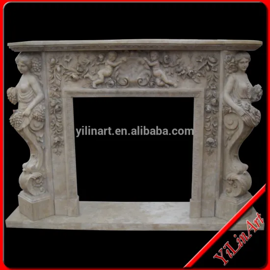 Antique Stone Carving Fireplace Frame (YL-Z027)
