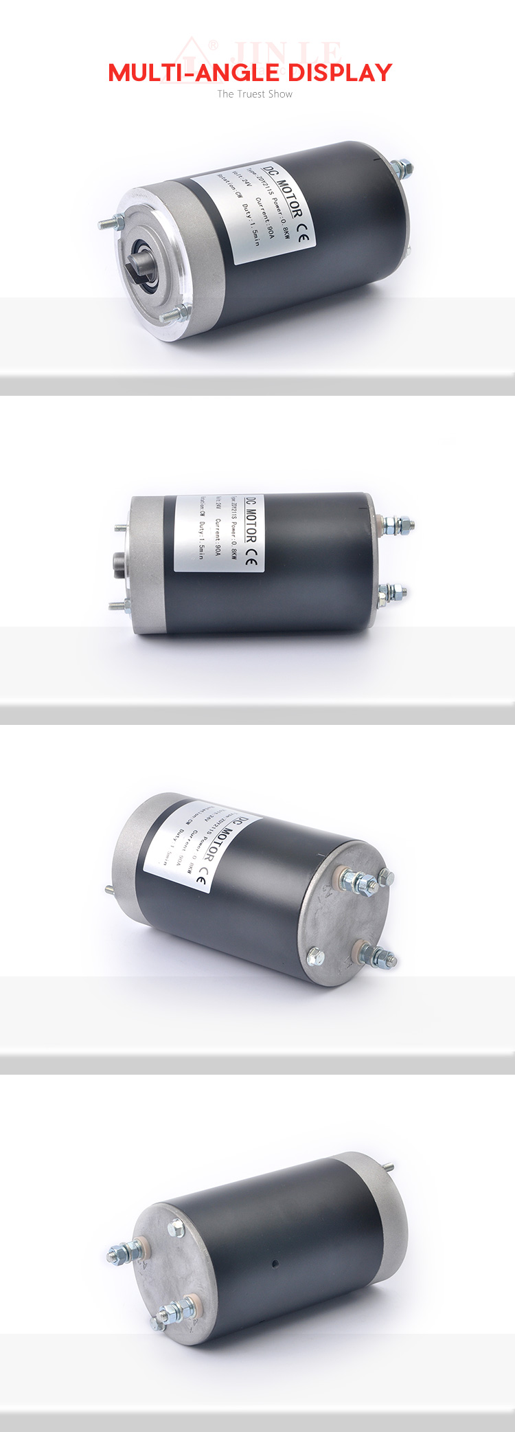 Cepillo de carbono 24V 800W DC Motor hidráulico con imán permanente