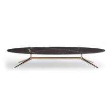 Luxury Rectangle Metal Black Marble Center Coffee Table