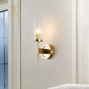 Creative personality crystal villa corridor wall lamp