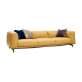 Gorczyczno-żółta sofa rozkładowa rozkładana sofa