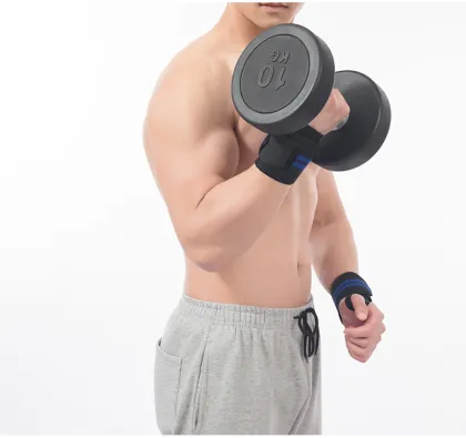 Custom Weight Lifting Wrist Wraps Support Gym Wristbands with Thumb