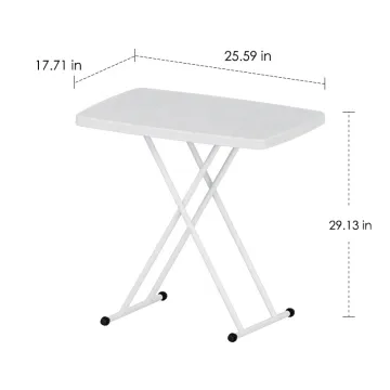 Benjia Plastic Folding Rectangular Tables: Adjustable, Foldable, and Portable Tray Table Solutions