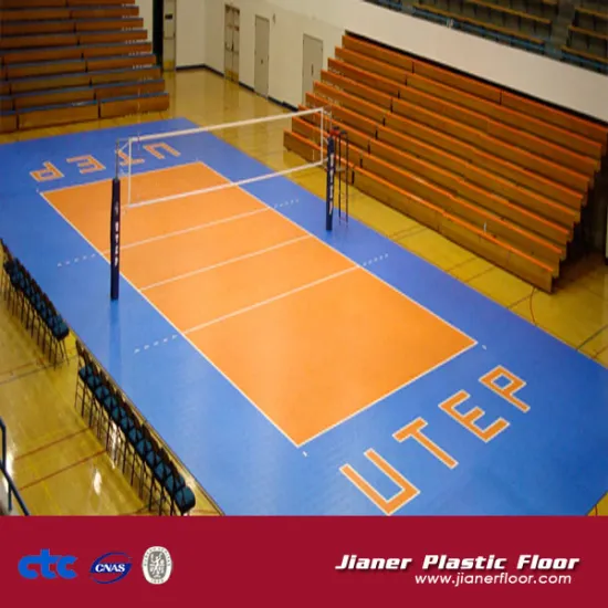 PP interlocking flooring for volleyball sport court
