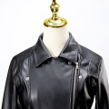 washed pu leather jacket