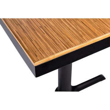 Mesa de comedor de restaurante de madera contrachapada laminada ignífuga cuadrada