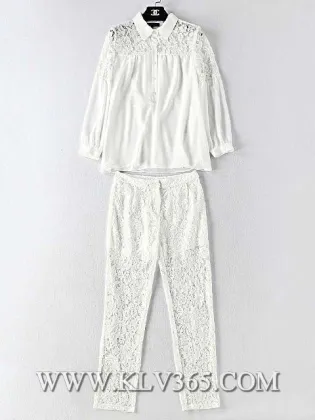 European Designer Women Clothing Fashion Lace Suit