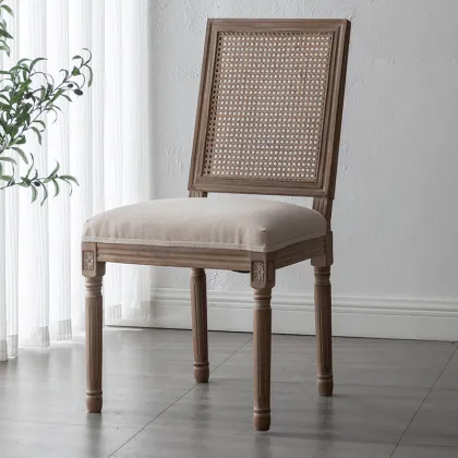 Vintage Leather Louis Dining Chair