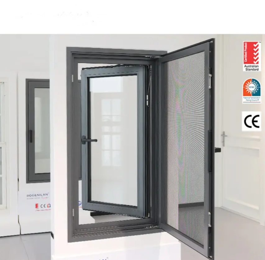 Aluminum casement windows