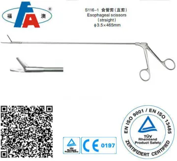 Esophageal scissors, Tracheal instruments