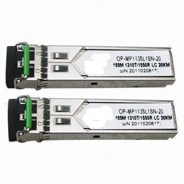 155Mbps BIDI SFP Transceiver Modules, Single +3.3V Power Supply