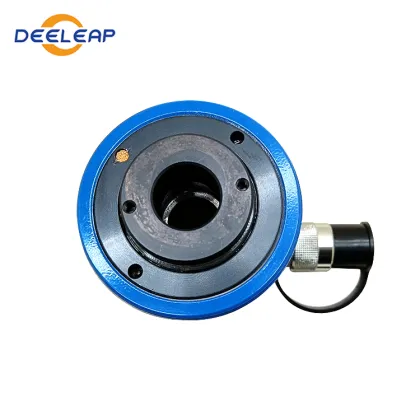 DEELEAP RCH-Series 60 Ton Hydraulic Ram Cylinder DY-RCH-606 Single Acting Center Hole Plunger Jack Cheap Alternative