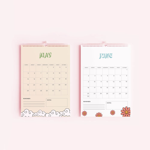 Wall Calendar Custom Floral Themed 12 Month Wall Calendar Supplier