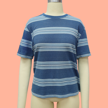 Knitting striped t shirt women