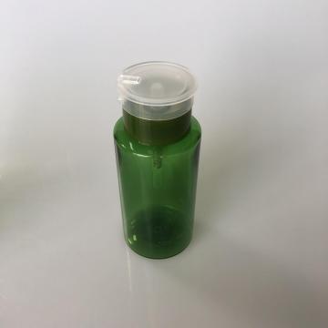 Basın platformu kapağı ile 180ml yeşil PET şişe