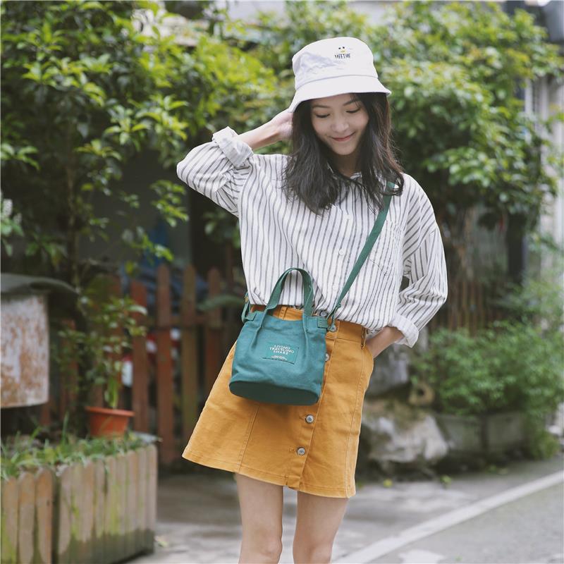 Shopping Bags Women Letter Printed Leisure Chic Womens Canvas Hasp Big Capacity Fashion Daily Shop Harajuku Ins Ulzzang Bag New