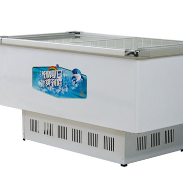 Supermarket Commercial Sliding Door Chest Freezer for Food