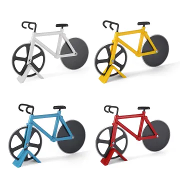 Pizza Cutting Non-stick Stainless Steel Pizza Knife Bicycle Shape Wheel Bike Roller Pizza Cutter