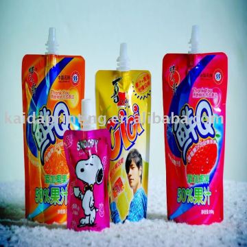 spout pouch for flavored drinking, drink spout pouch with cap
