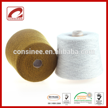 Melange loop yarns extrafine merino wool blended with polyamide fiber