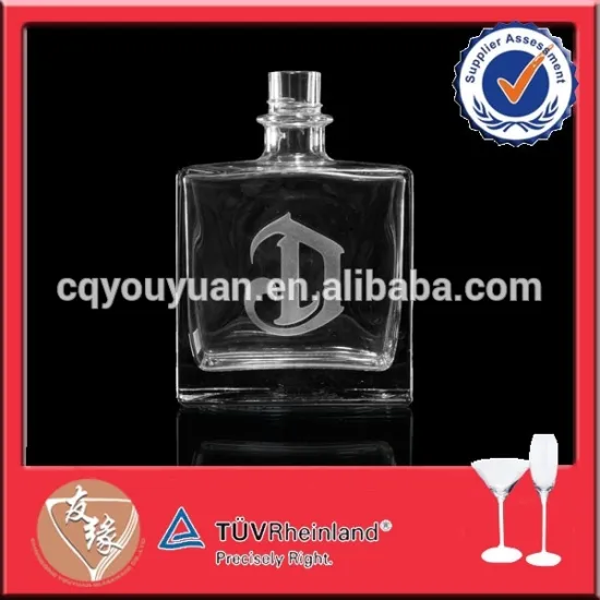 Cheap tequila 750ml square liquor glass bottle