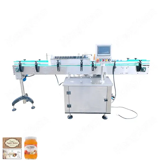 Automatic Cold Wet Glue Paper Labeling Machine HYTB1-700P for Apple Jam Glass Jars