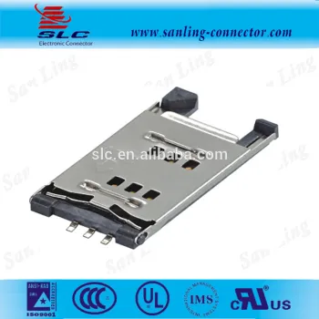 6Pin 8Pin Metal-Card Micro Sim Card Connector