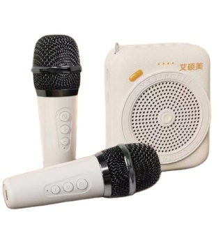 Portable Bluetooth LED Battery Handheld Microphone Karaoke Mic with Wireless Speaker