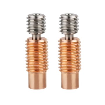 Bi-Metal Titanium Alloy Plated Copper Throats Tube for 3D Printer Hotend - Custom Machining Parts V6 Heatbreak Upgrade