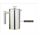 Prensas francesas de metal de doble pared Coffee Tea Brewer