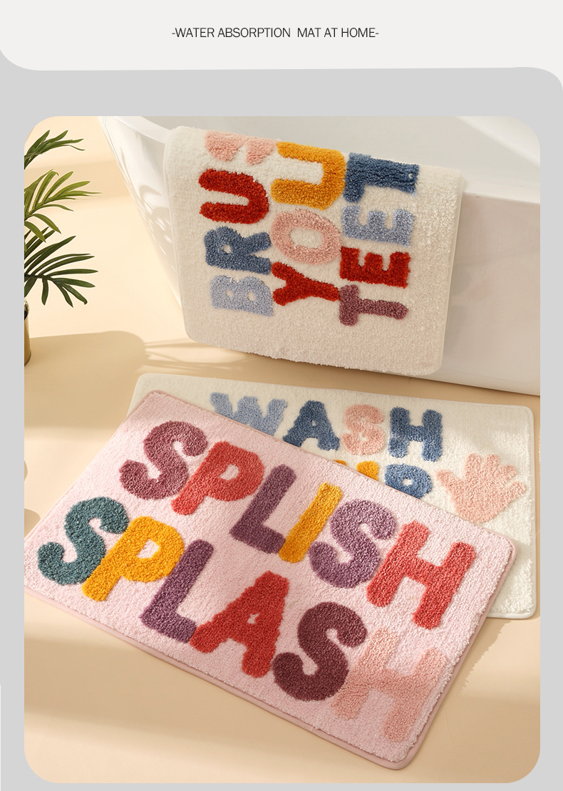 Microfiber Anti Slip Bath Rugs Super Absorbent Bathmat