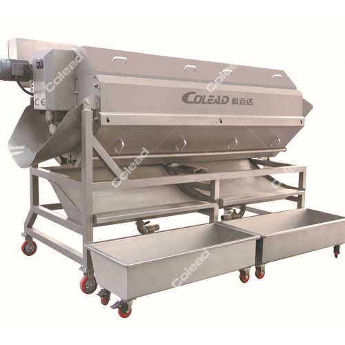 Continuously potato washing and peeling line
