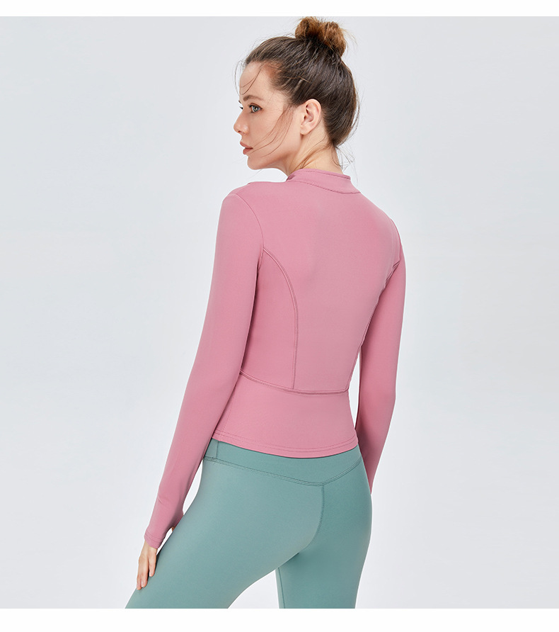 women zipper yoga jacket (7)