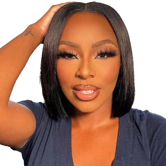 Top Quality Black Braided Short Peruvian Bob Wig,Short Front Lace Wig,Virgin Remy Qingdao Human Hair Wig