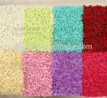 home wall decoration E03 01M01 plastic fabric artificial hydrangea rose real touch orchid flowers texture green fence walls