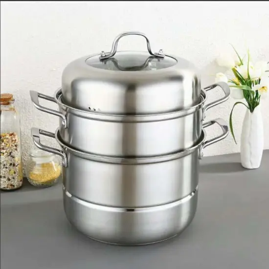 3 Tier Stainless Steel Food Steamer Pot