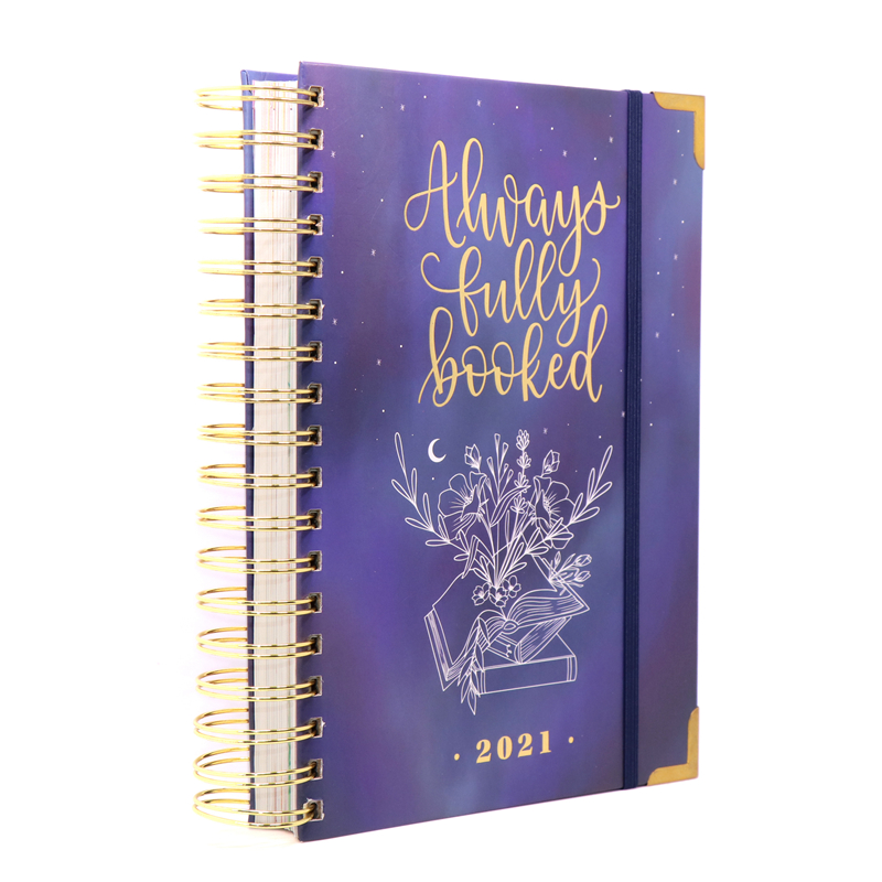 Custom 2022 2021 Daily Printing Design Schedule Spiral Planner Notebook Book Agenda Journal Logo