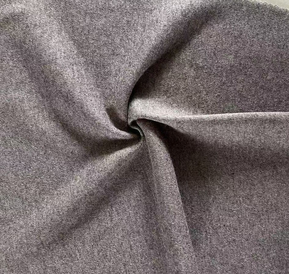Knitted wool polyester jersey fabric