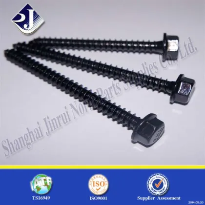 Great value Black finished Hex flange screw